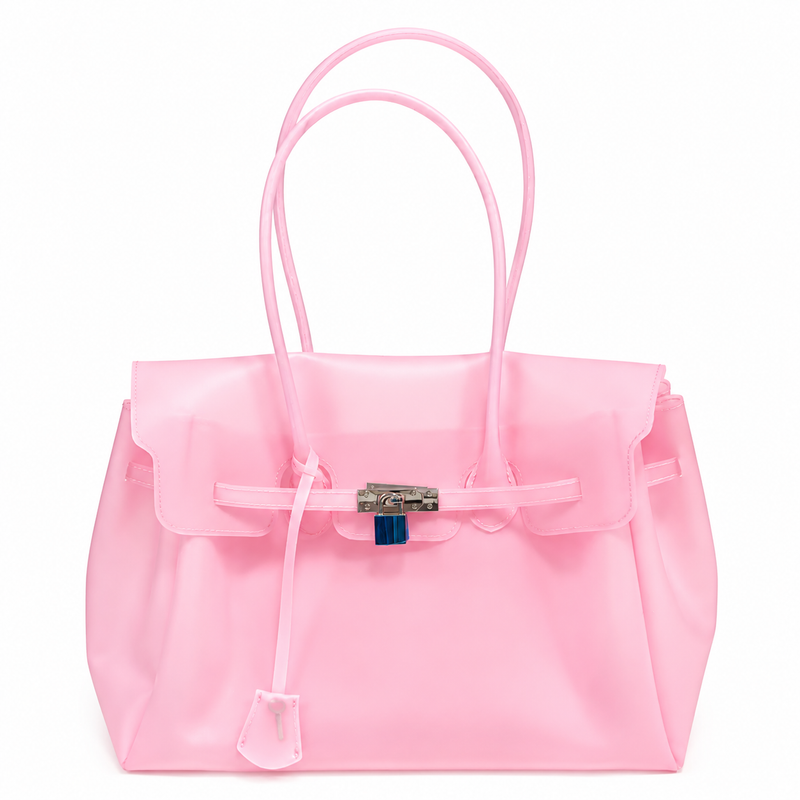 Jellyyy Clear Rose Pink — Bolso Jelly Firkin Transparente