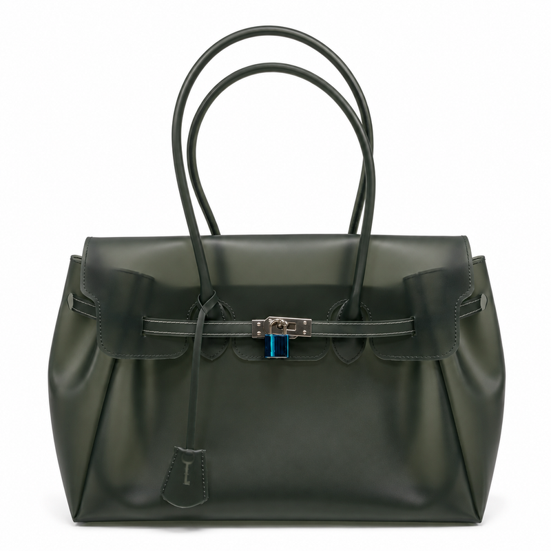 Jellyyy Clear Military Green — Bolso Jelly Firkin Transparente