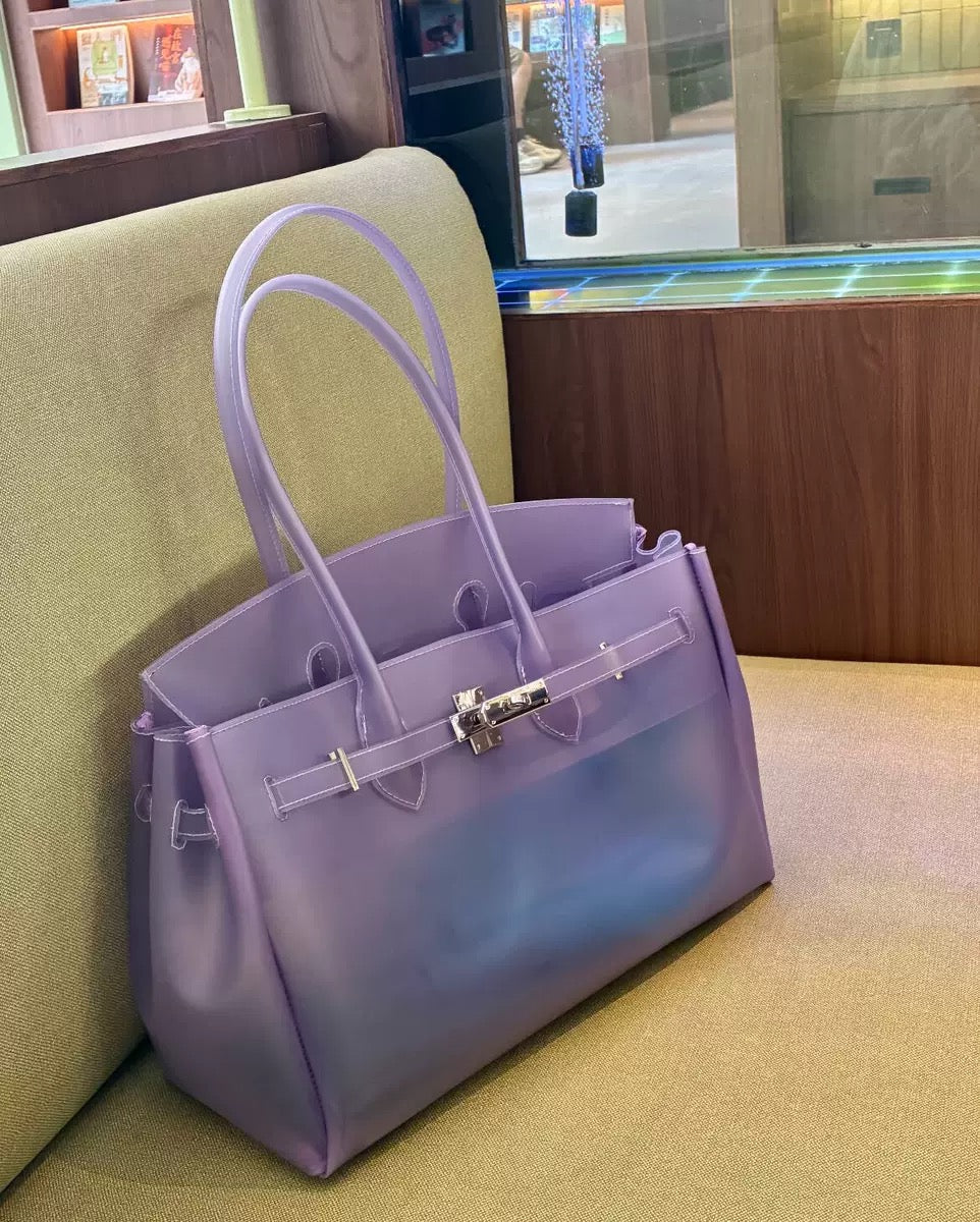 Jellyyy Clear Purple — Bolso Jelly Firkin Transparente