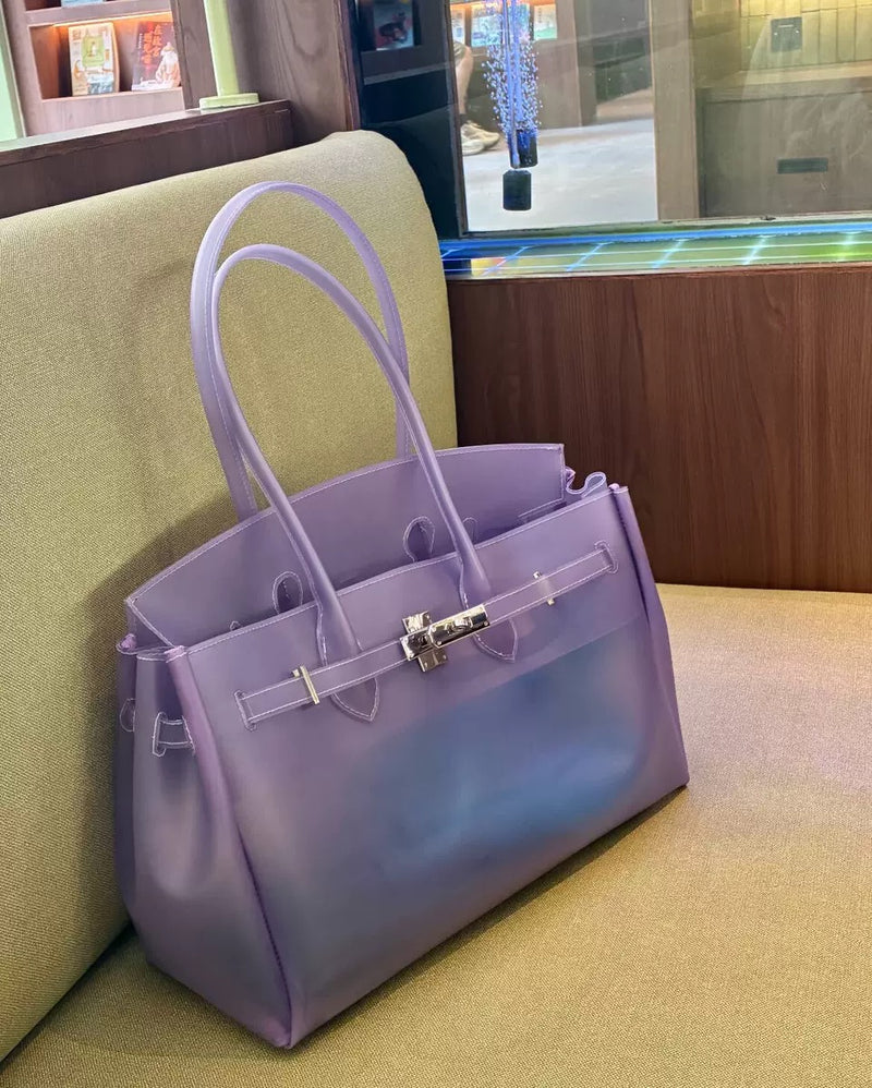 Jellyyy Clear Purple — Bolso Jelly Firkin Transparente
