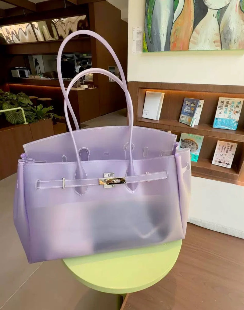 Jellyyy Clear Purple — Bolso Jelly Firkin Transparente