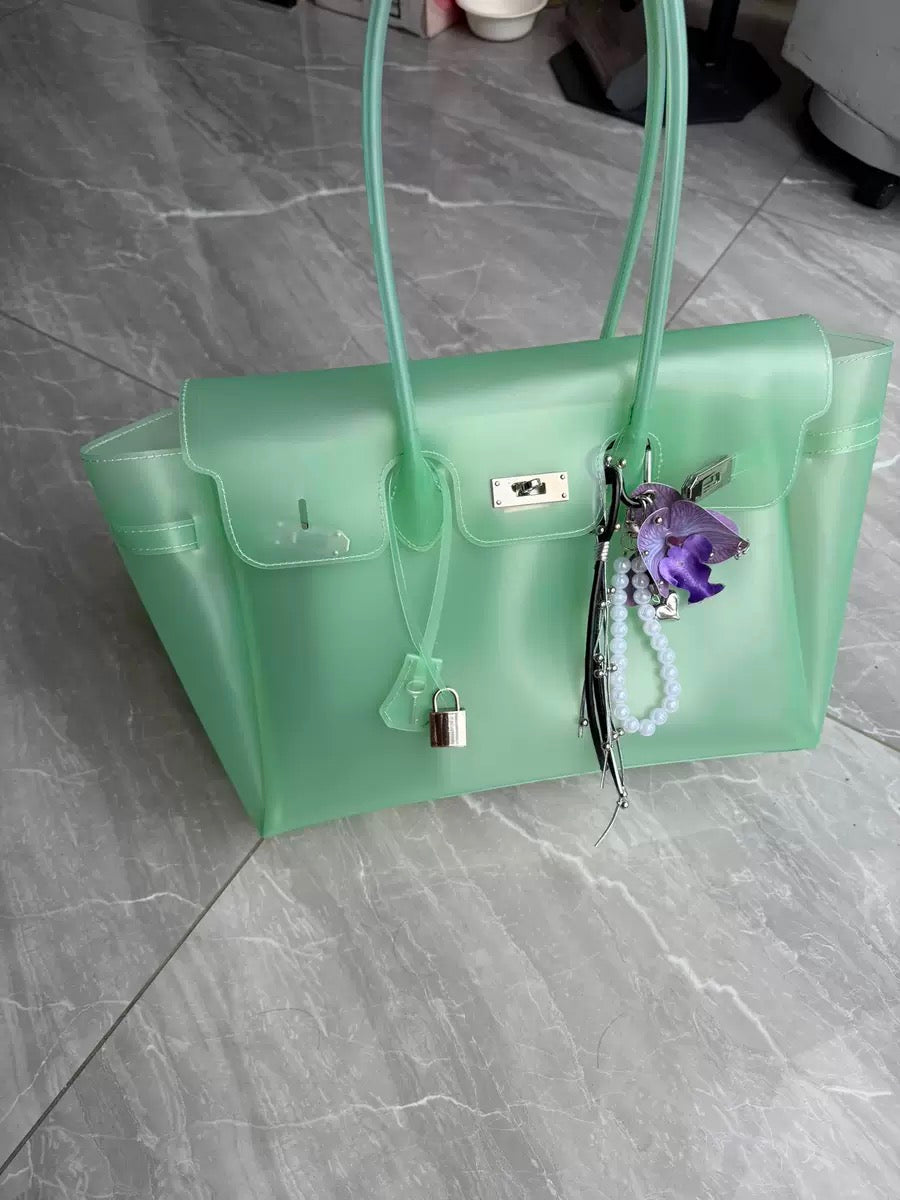 Jellyyy Clear Green — Bolso Jelly Firkin Transparente