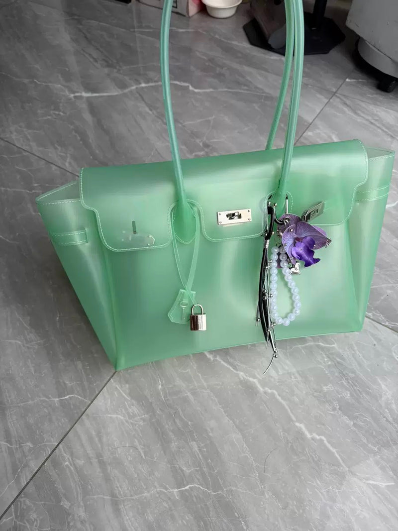 Jellyyy Clear Green — Bolso Jelly Firkin Transparente