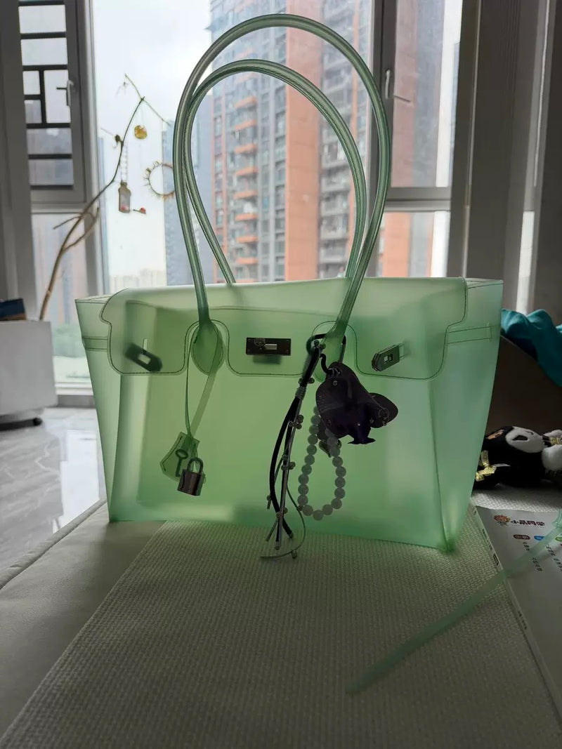 Jellyyy Clear Green — Bolso Jelly Firkin Transparente
