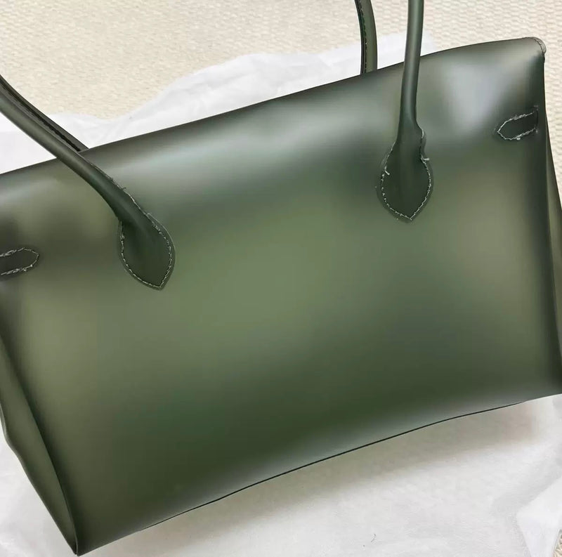 Jellyyy Clear Military Green — Bolso Jelly Firkin Transparente