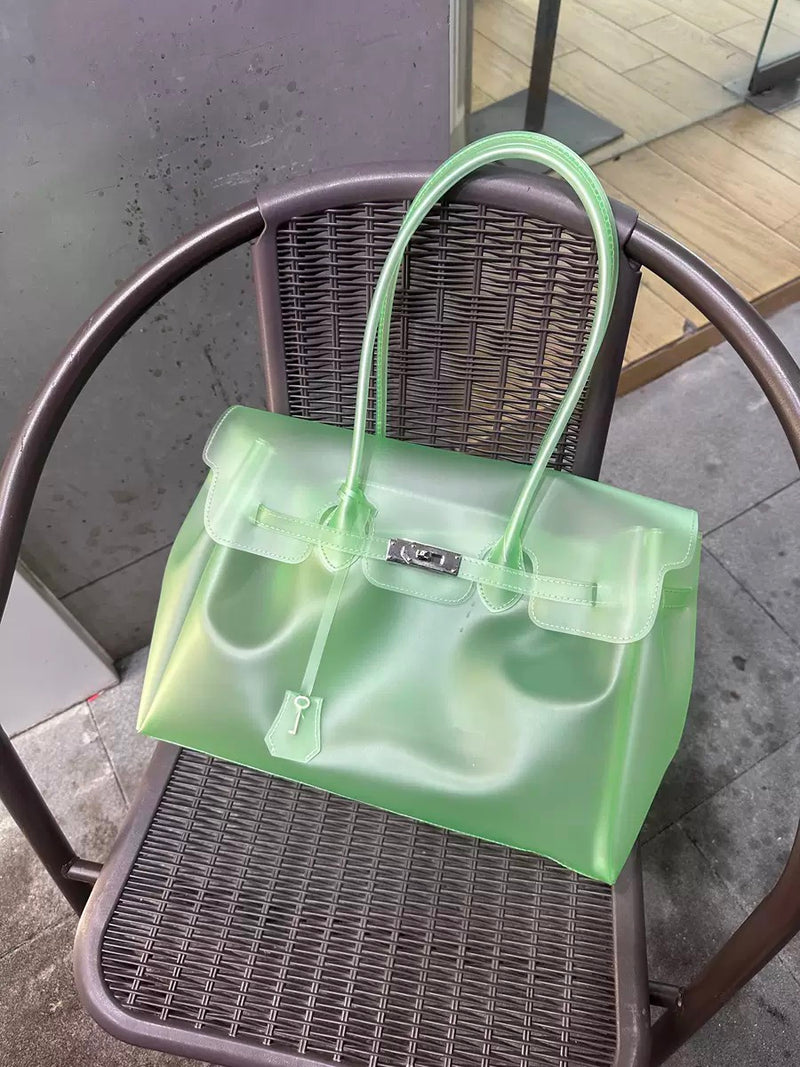 Jellyyy Clear Green — Bolso Jelly Firkin Transparente